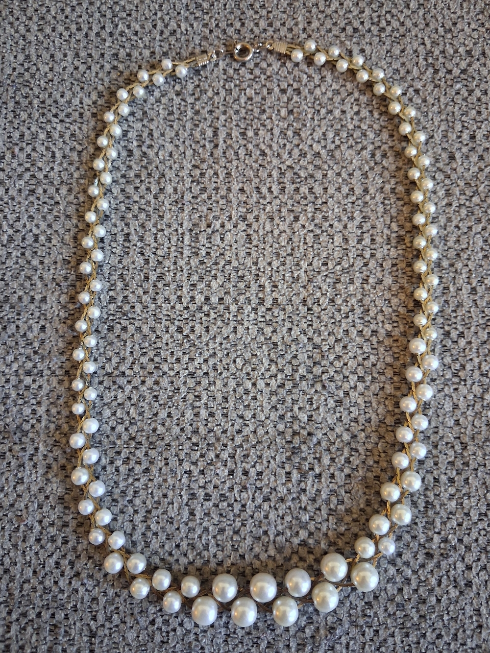 Classic Woven Pearl Strand Necklace - White Pearls